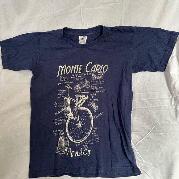 Kids, Monte Carlo bicycle T-shirt size 12/14. Very clean. - Picture 1 of 4